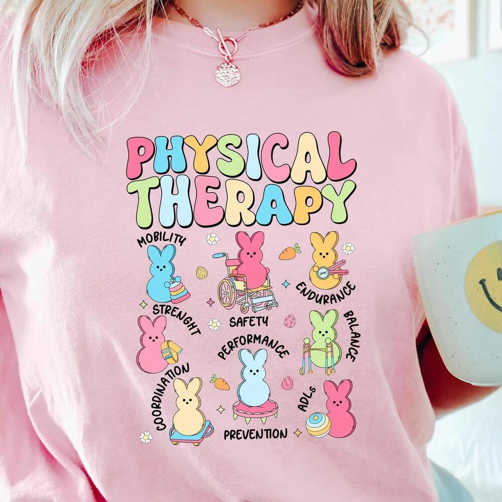 Physical Therapy Easter Day T-Shirt Easter Physical Therapist Shirt - Picture 1 of 4